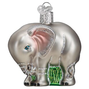 Glass elephant kick a ball animal collectible crystal ornament home decor gift 