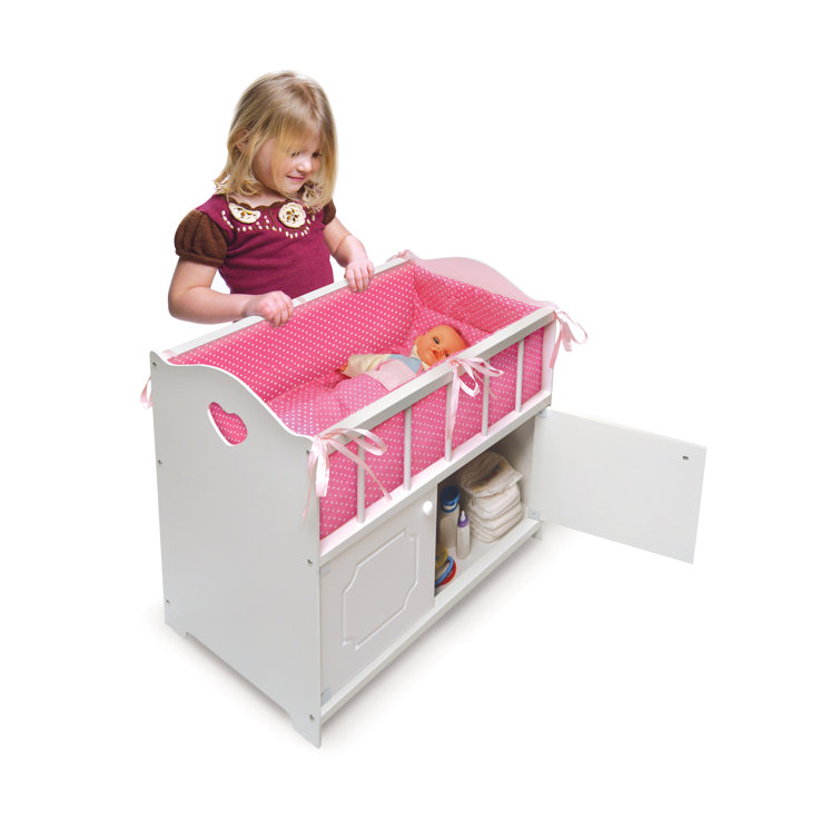 dolls cot with storage