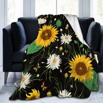 Super Soft Fuzzy Plush TV Blankets for Living Room Bedroom Bed Couch Chair Lightweight Cozy Warm Throws Red Possta Decor Farm Blooming Sunflowers and You are My Sunshine Throw Blanket 