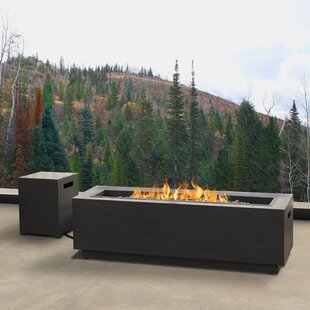 View Lanesboro Rectangle Steel Propane natural Gas Fire