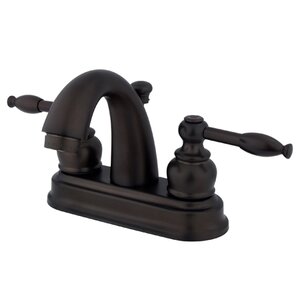 Knight Double Handle Centerset Bathroom Faucet with ABS Pop-Up Drain
