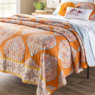 burnt orange coverlet