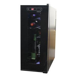 12 Bottle Single Zone Freestanding Wine Cooler by Homeimage
