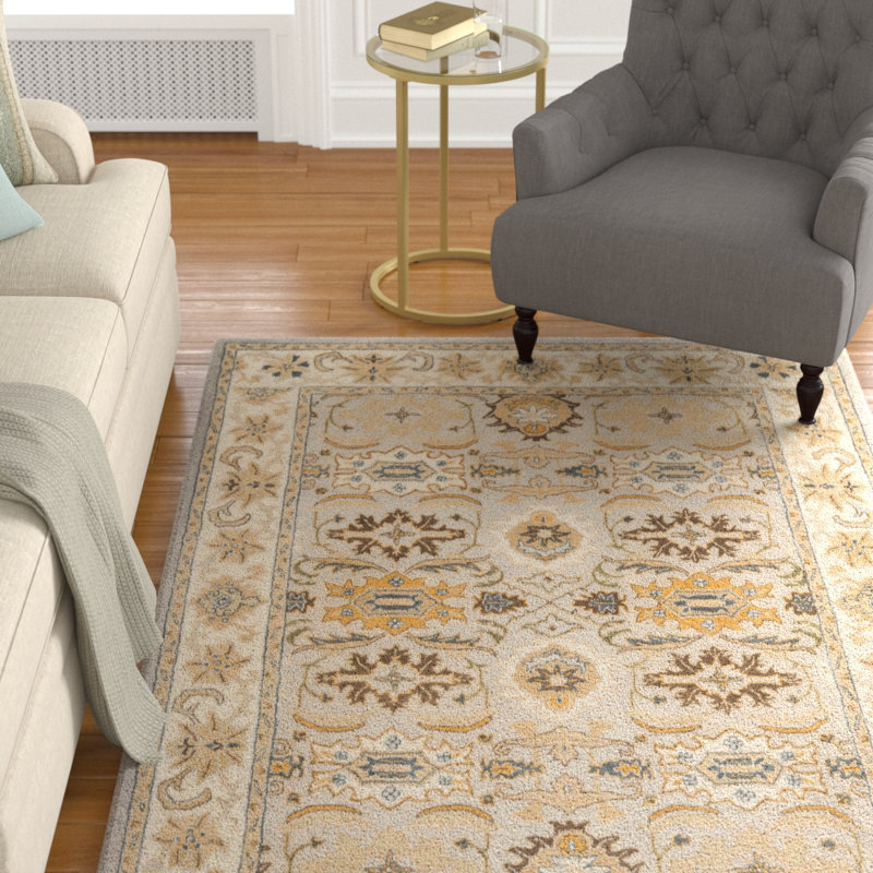 Charlton Home Cranmore Hand Tufted Wool Light Grey Grey Area Rug Reviews Wayfair