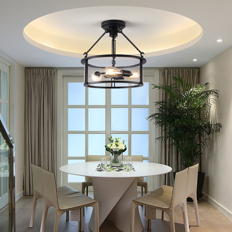 semi flush dining room light