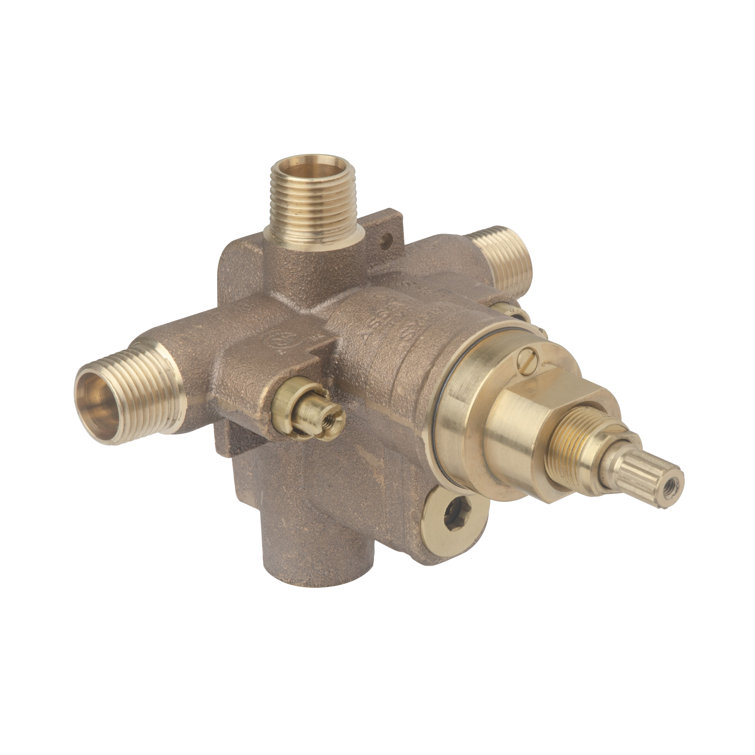 Temptrol Symmons Pressure Balancing Shower Mixing Valve with VersaFlex  Integral Diverter & EasyService Stops