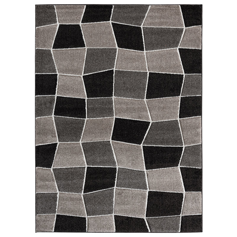 Orren Ellis Black/Brown/Gray Rug Wayfair