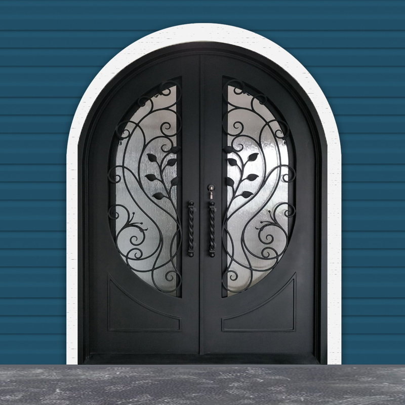 Aleko Ready To Install Iron Prehung Front Entry Door Wayfair