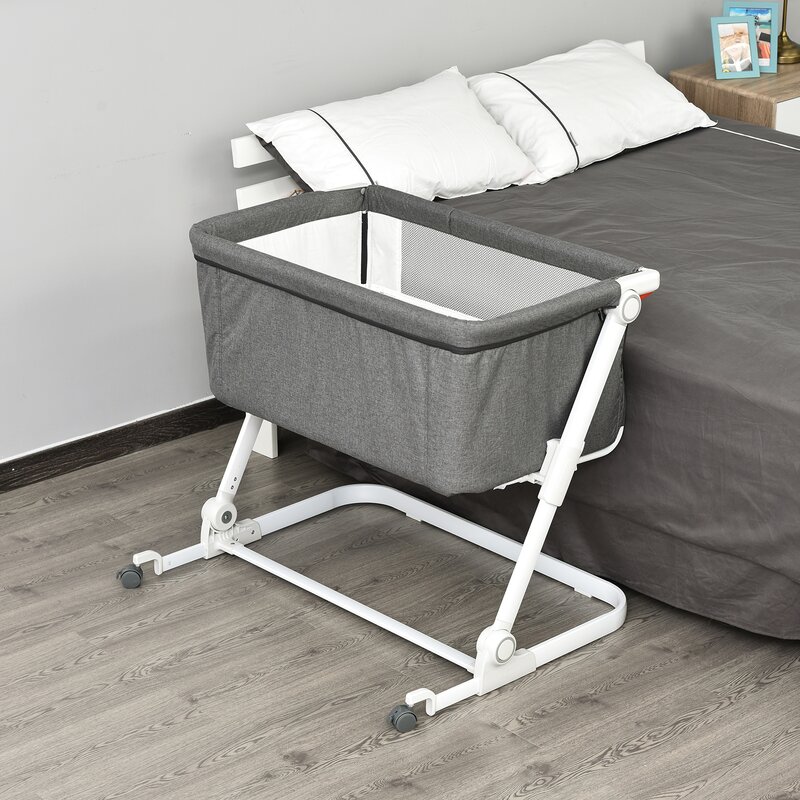 grey baby bassinet