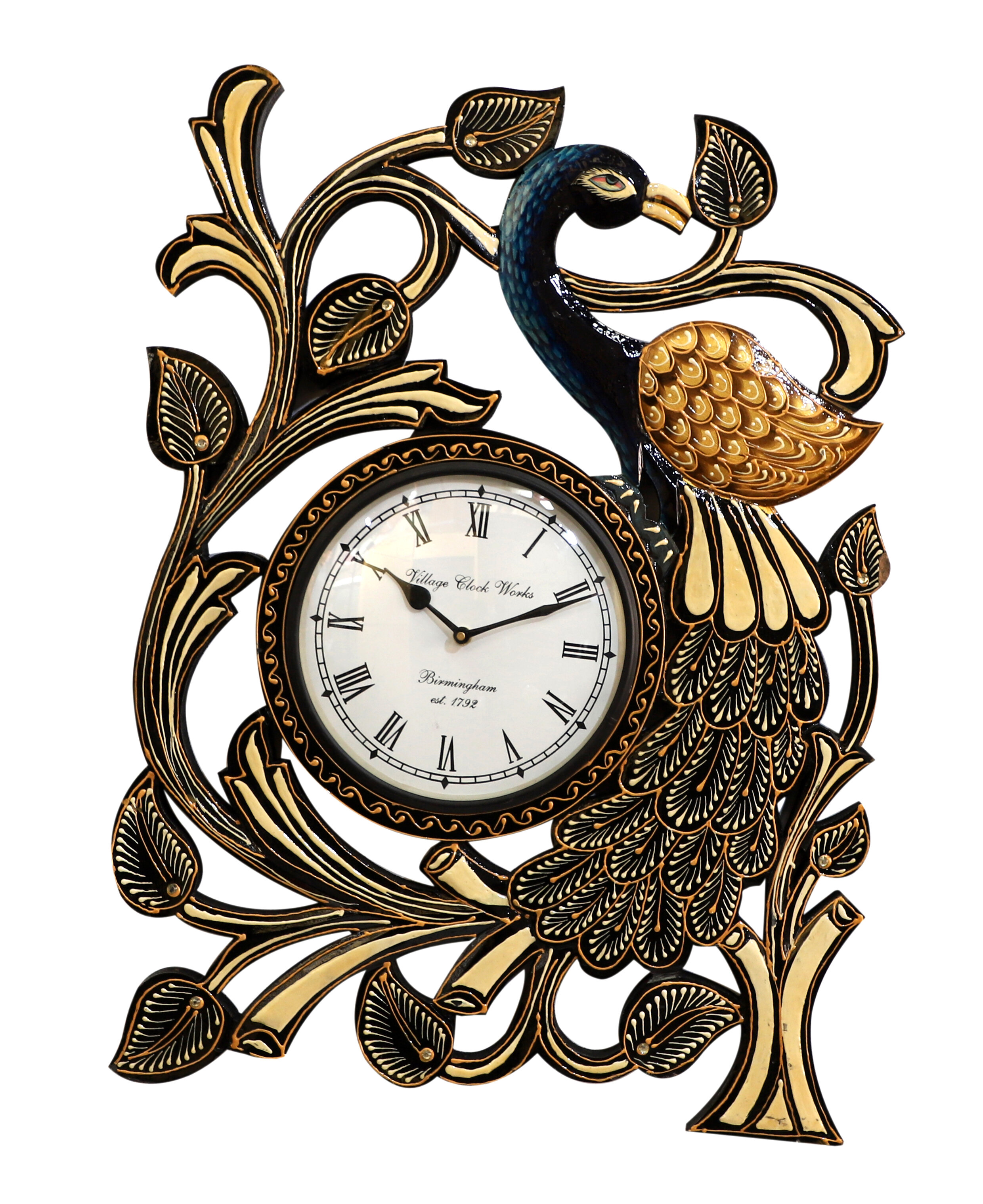 Lavish Touch Peacock Clock Wayfair