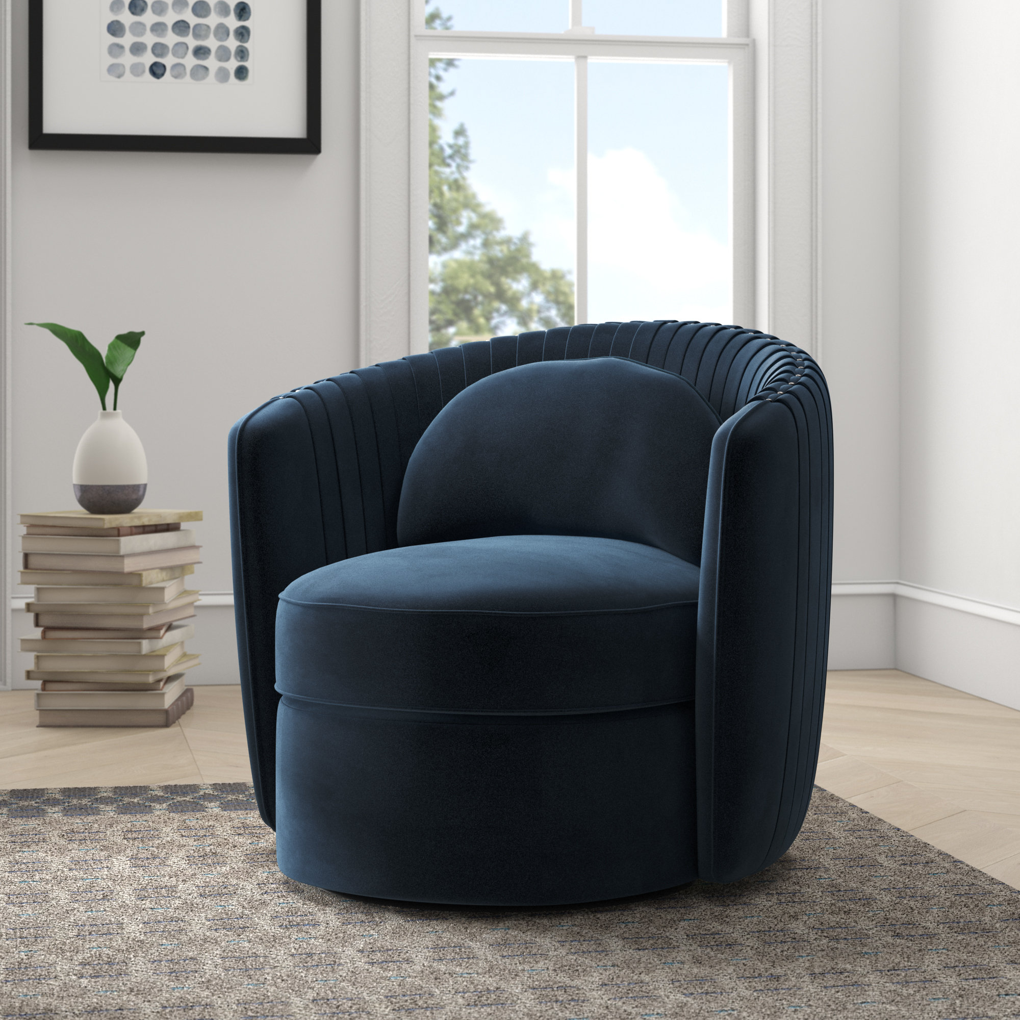 annalise swivel 2362" barrel chair