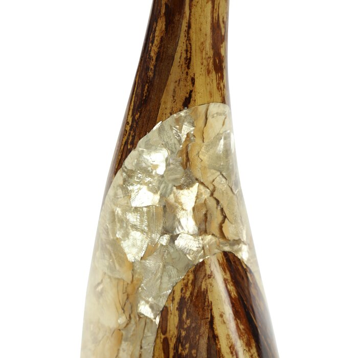 World Menagerie Rona Capiz Shell Banana Wood Table Vase Wayfair Ca