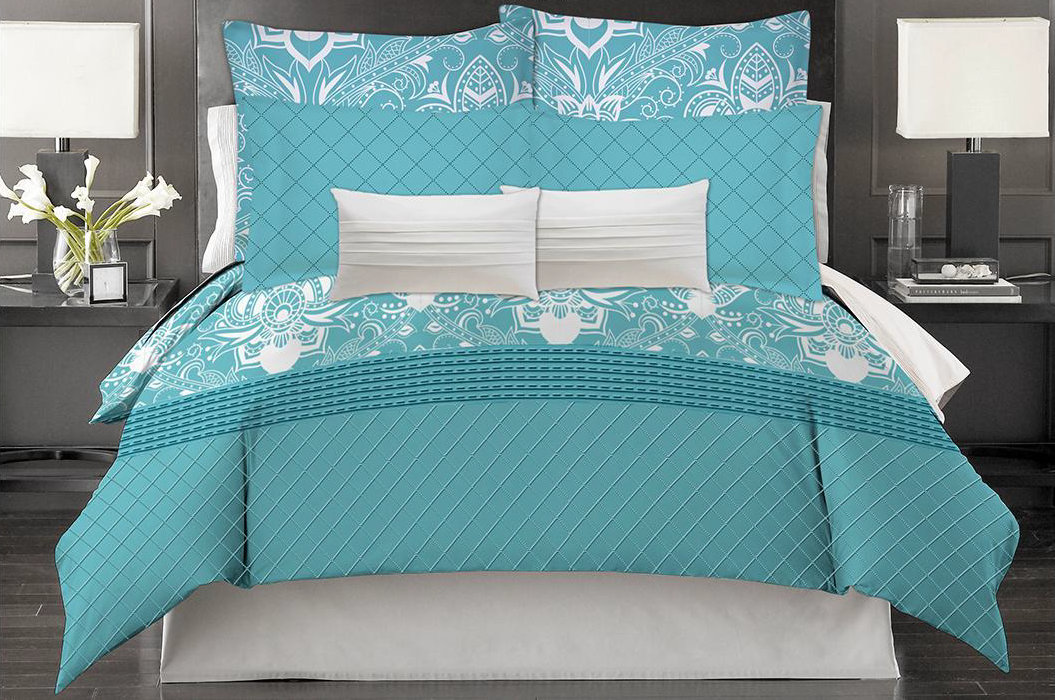 Signature Written Slogan Printed Duvet Quilt Bedding Cover Set With Pillow Case