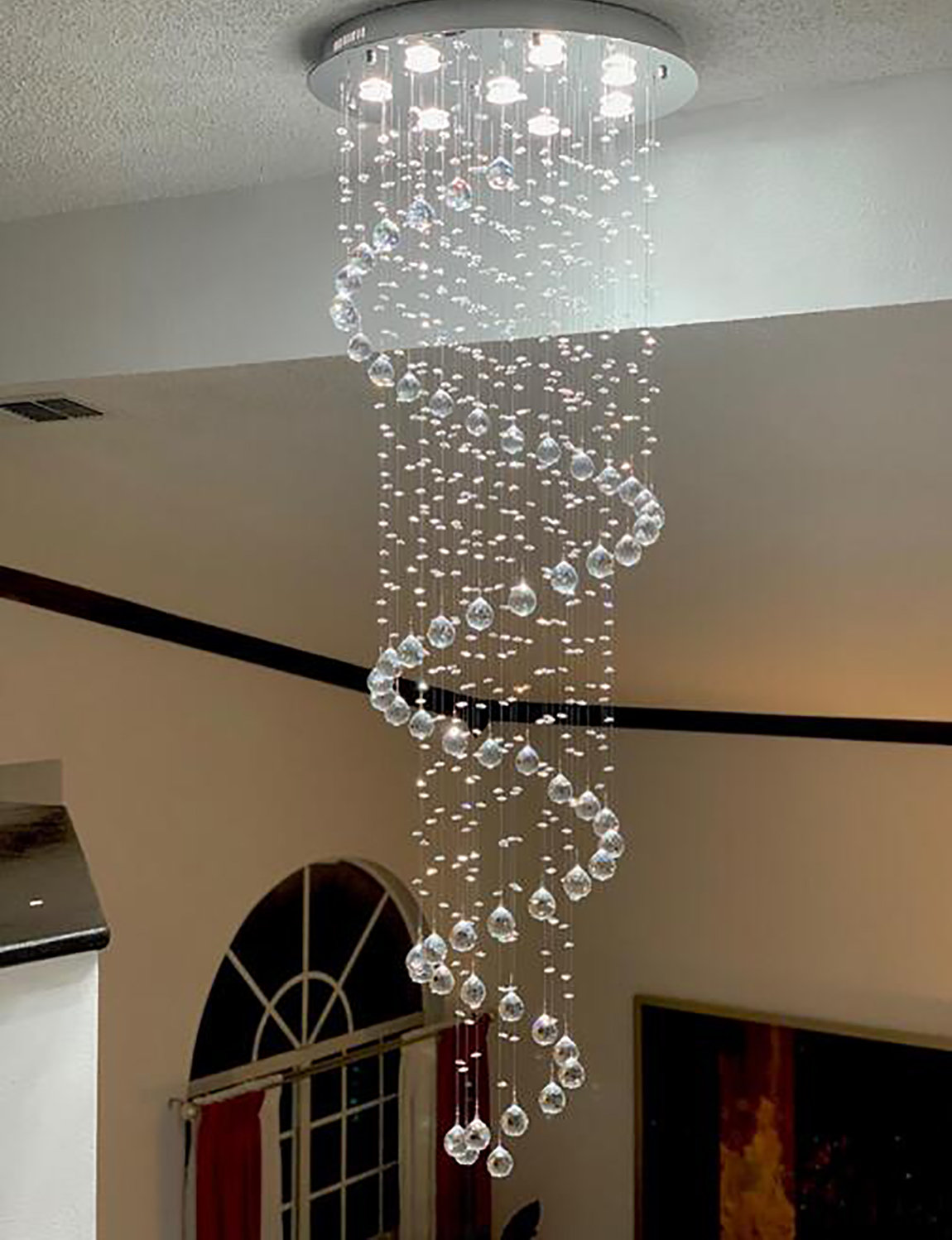 8 bulb crystal chandelier