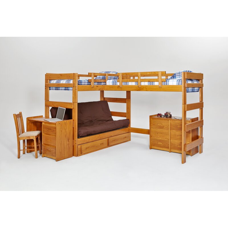 Chelsea Home Twin Over Full L-Shaped Bunk Bed & Reviews ...