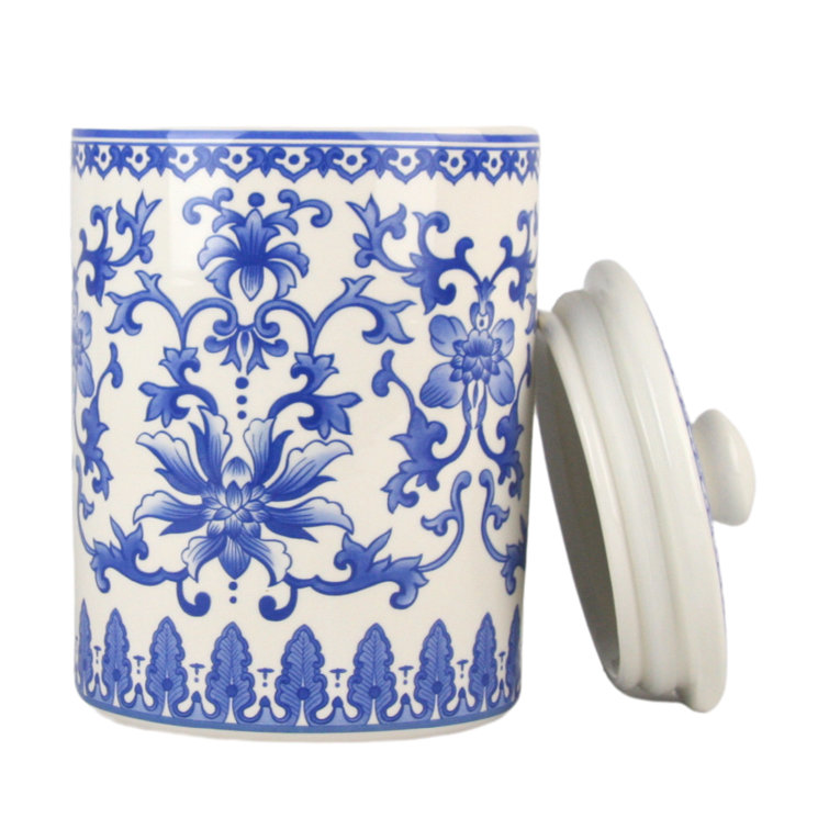 Clemon Floral Porcelain Canister - Set of 3 & Reviews | Joss ...