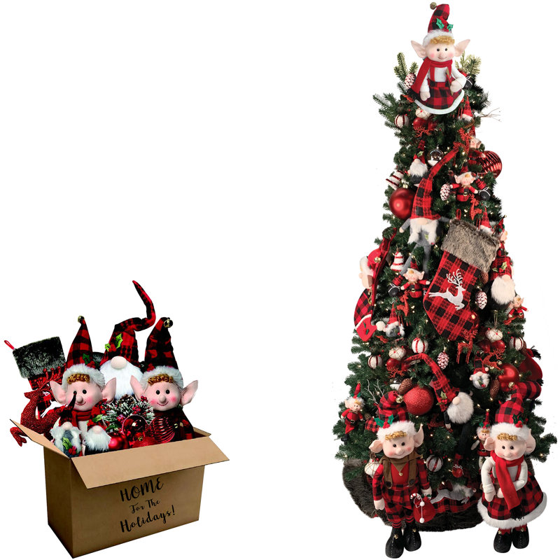 The Holiday Aisle Woodland Plaid Holiday Decoration 7 5 Green