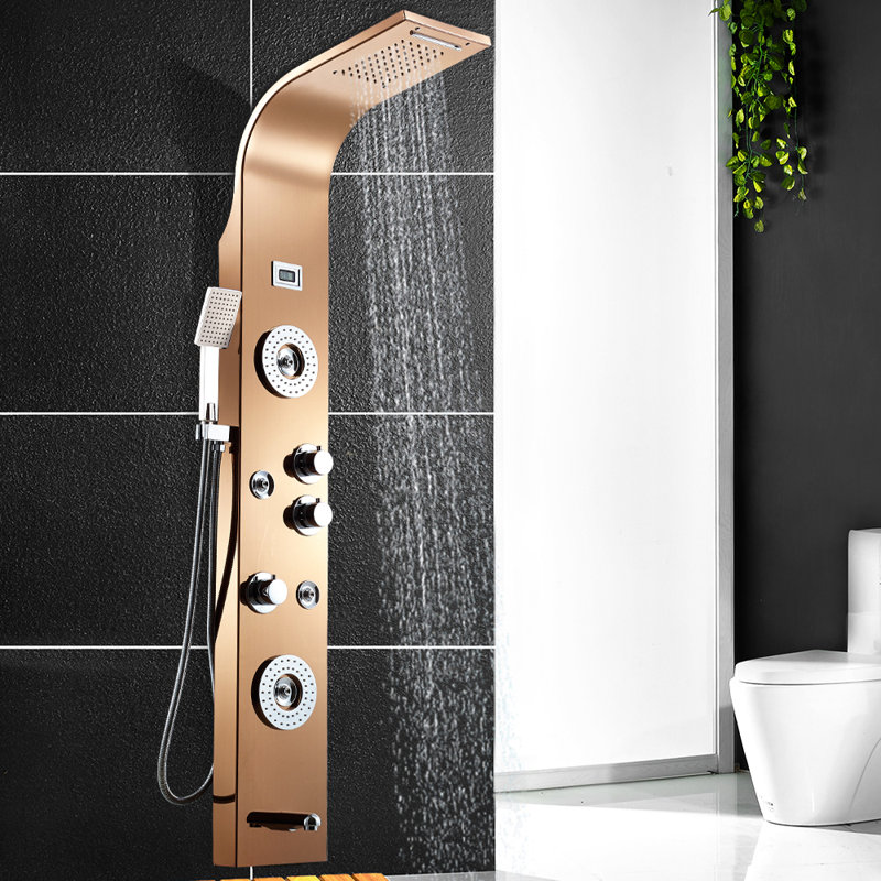 7511RG Thermostatic Dual Shower Head Shower Panel