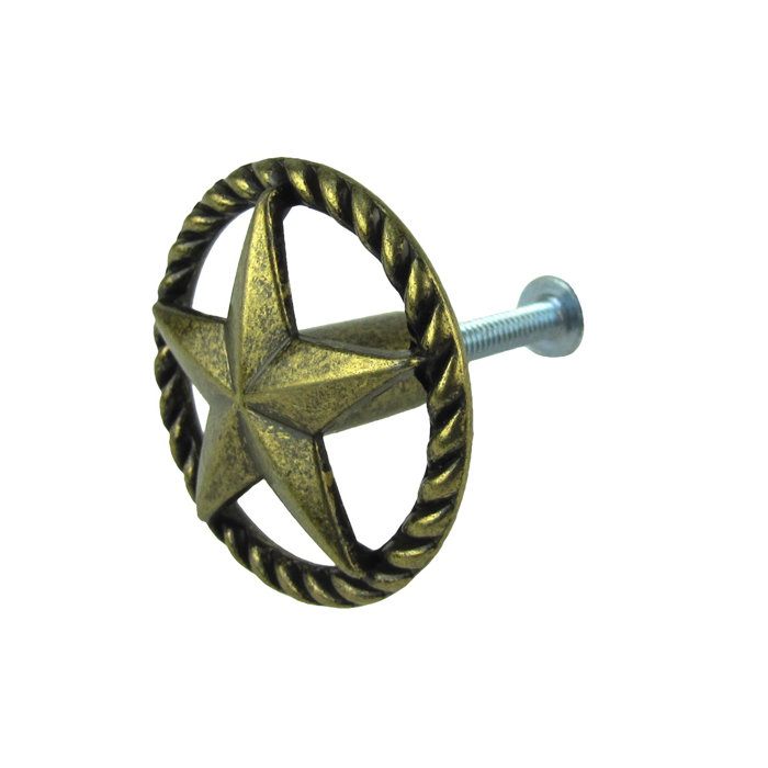 Treasure Gurus Texas Star Kitchen Drawer Pull Rustic Metal Vanity