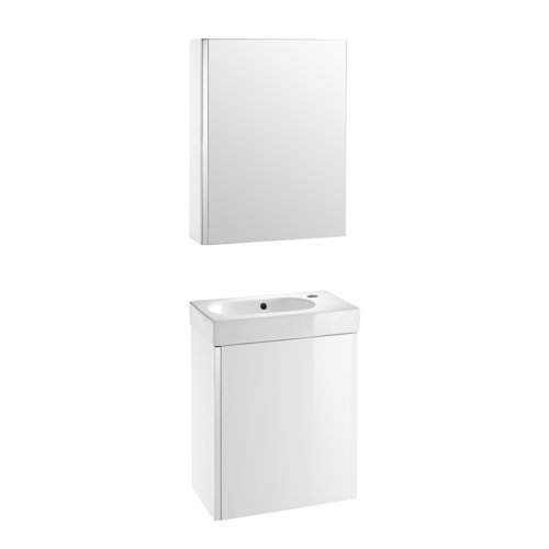 Mini 3-piece Bathroom Furniture Set Roca Furniture Finish: Gloss White