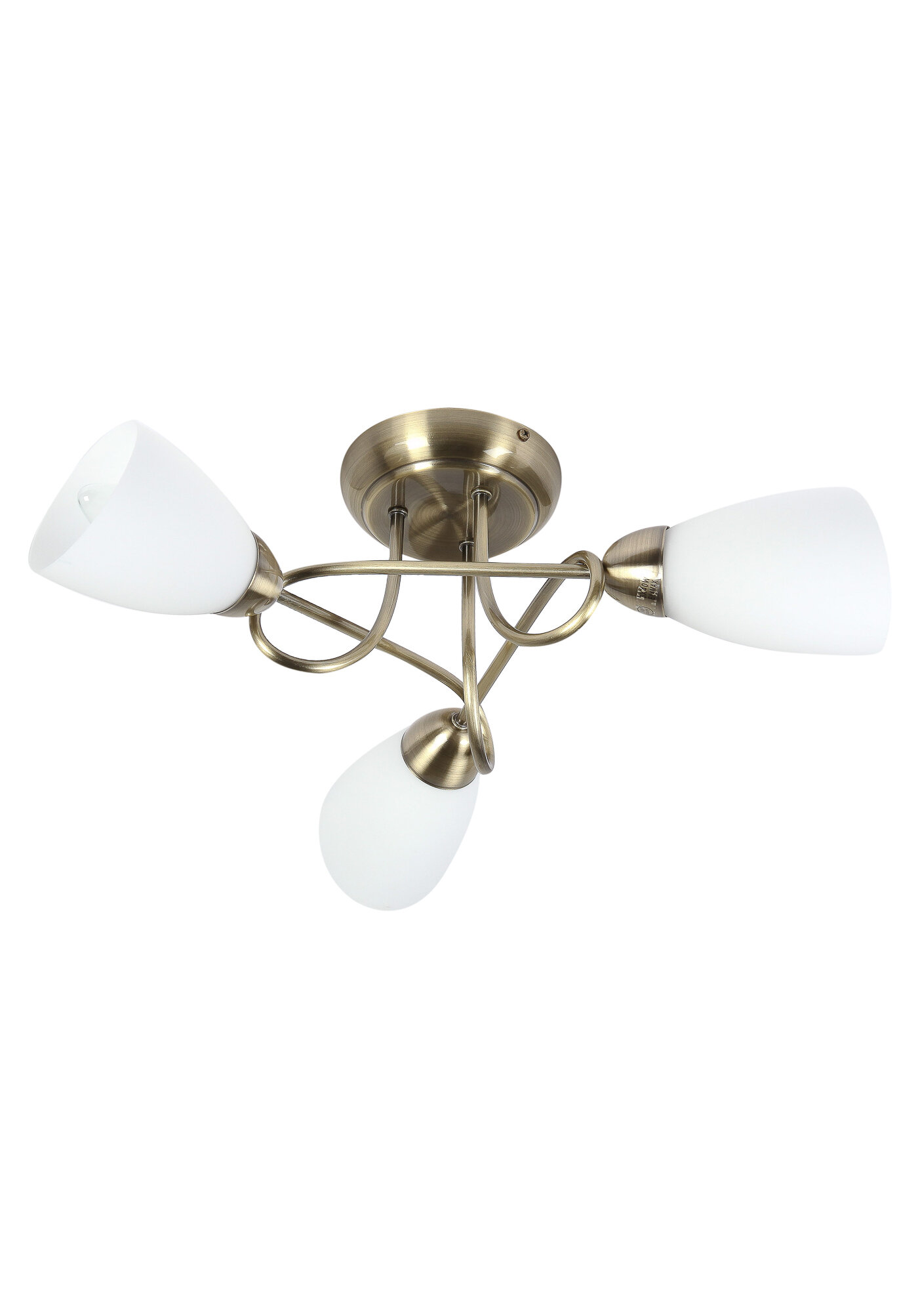 Endon Pagazzi Kumar 3 Light Ceiling Light Antique Brass Ceiling