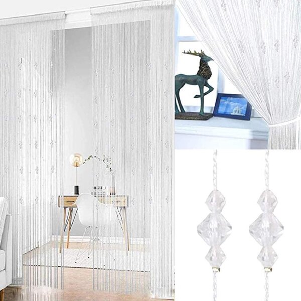 1*2 String Curtain Window Door Divider Sheer Curtain Valance Door Treatment Home 