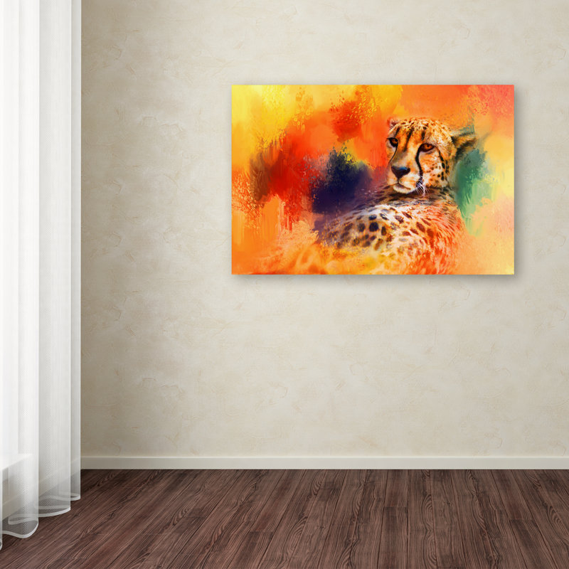 Trademark Art Colorful Expressions Cheetah Graphic Art Print On