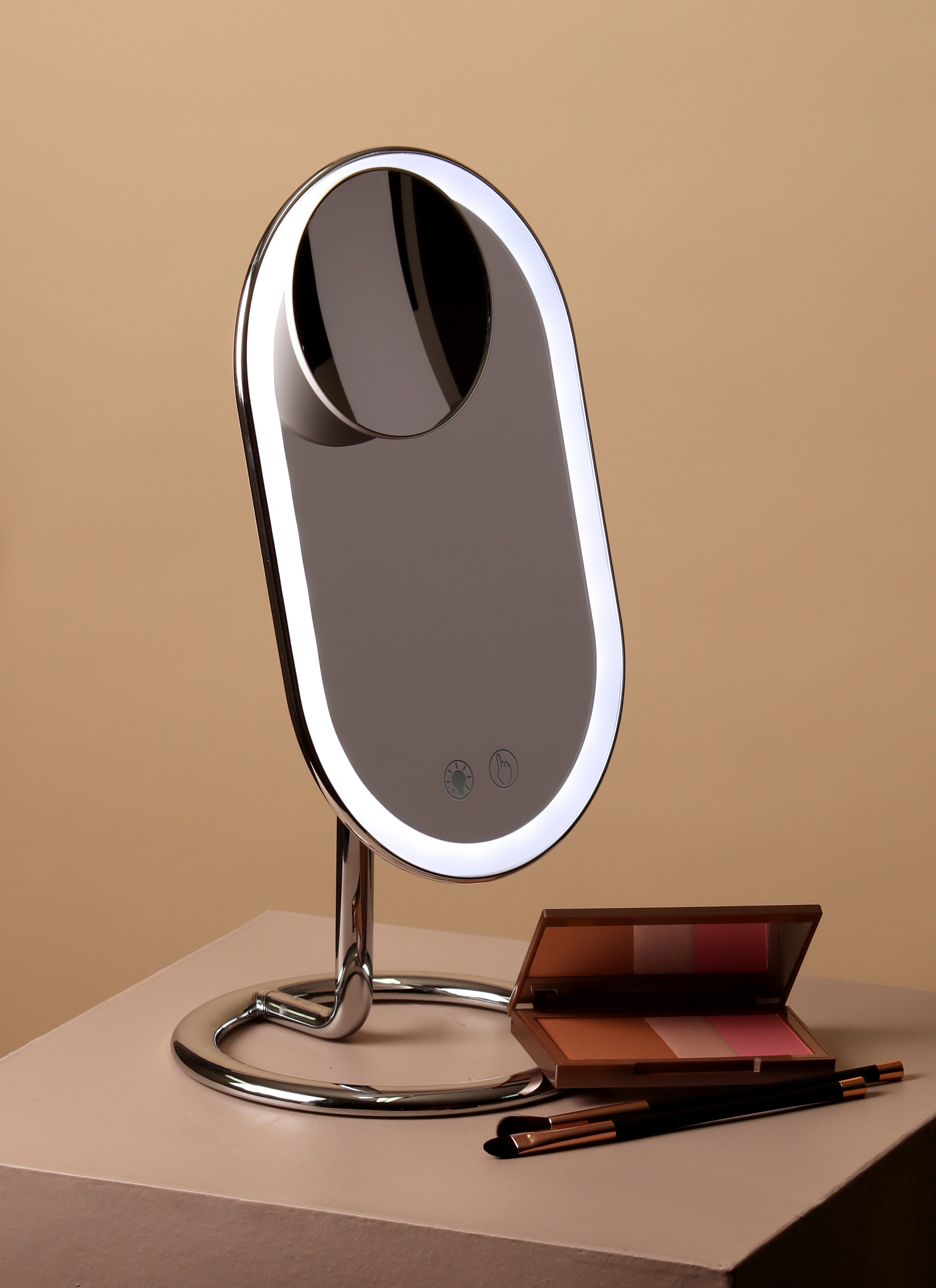 led makeup mirror with bluetooth