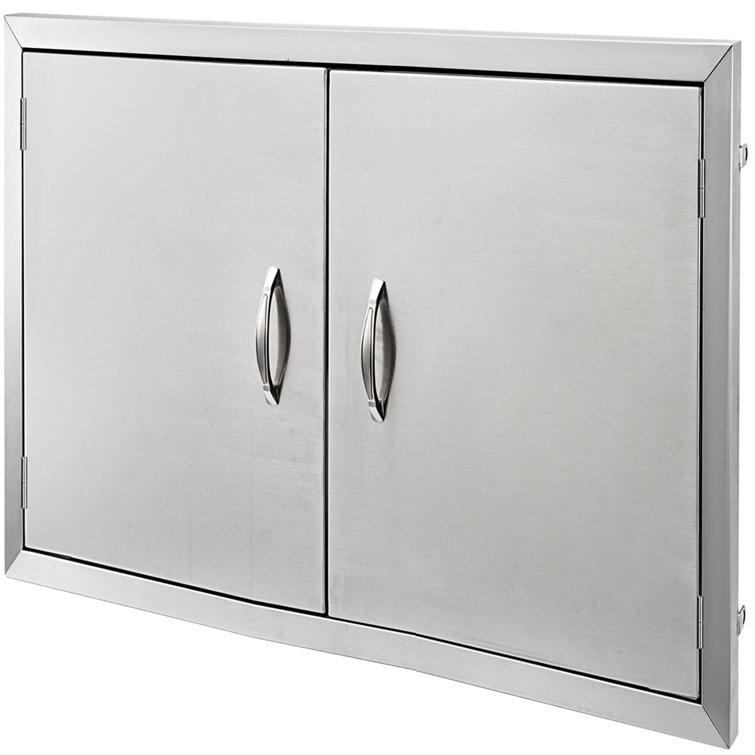 39Wx26H Stainless Steel Walled Double BBQ Door w/ Handle Outdoor BBQ Fit Kitchen 39Wx26H Stainless Steel Walled Double BBQ Door w/ Handle Outdoor BBQ Fit Kitchen
