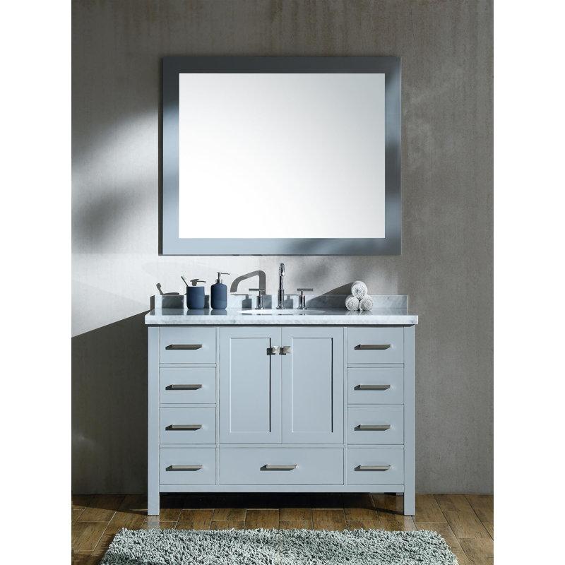 Andover Mills Minneota 49 Single Bathroom Vanity Set With Mirror Wayfair