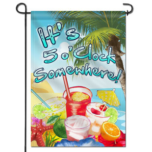 It's 5 o'clock Somewhere Beer Flag Bar Cocktail Drinking 5 x 3 FT 