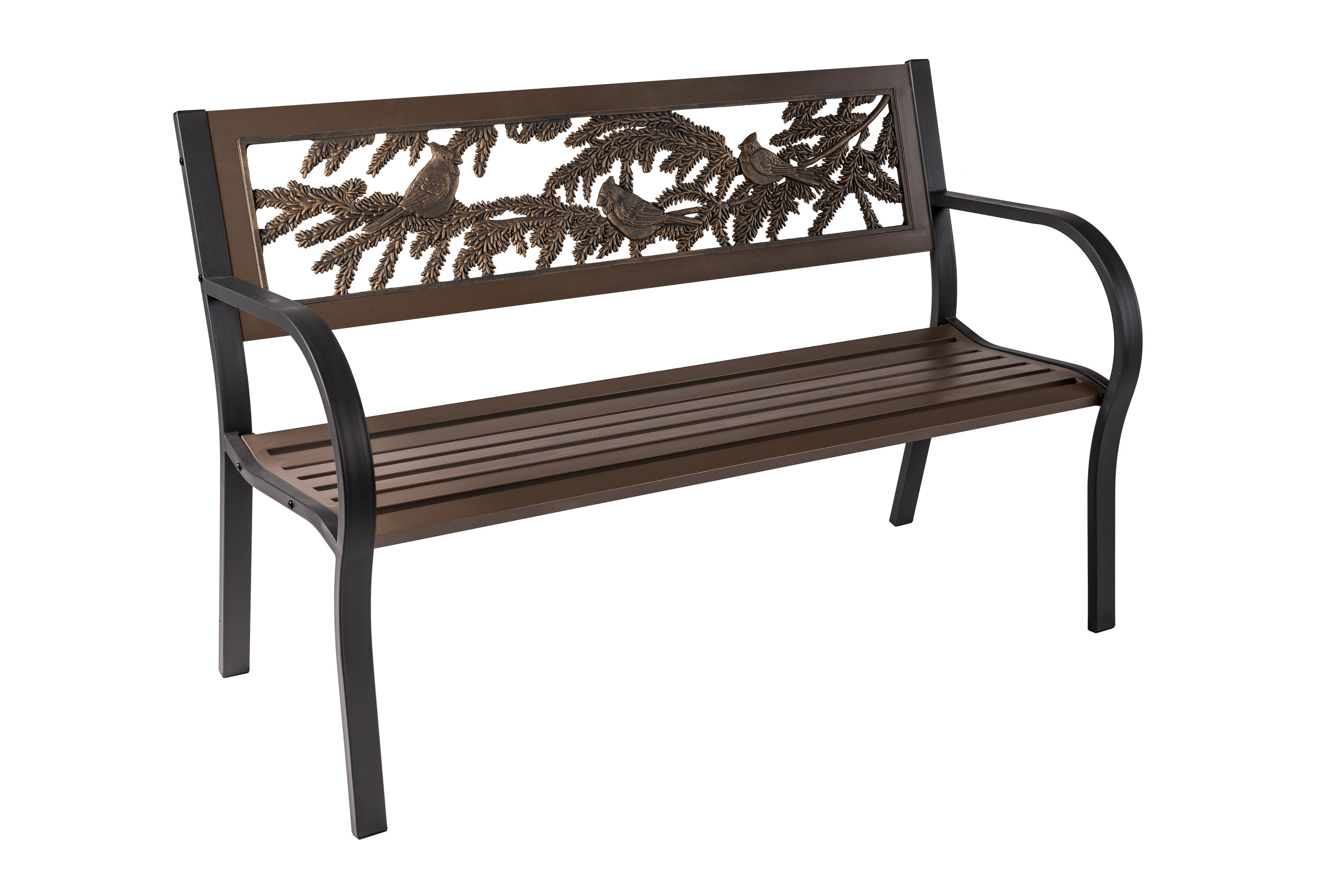Rosalind Wheeler Coffman Tube Steel Park Bench Wayfair