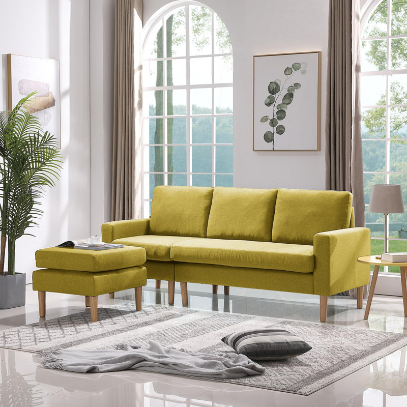 Corrigan Studio Tillman 77 16 Reversible Sofa Chaise With Ottoman Wayfair Enjoy free shipping on most stuff, even bring function and style to any space in your home with this elegant ottoman. wayfair com