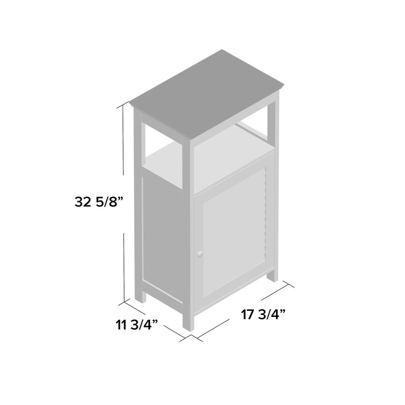 Rebrilliant Ellsworth 17 7 W X 32 68 H X 11 8 D Free Standing Bathroom Cabinet Reviews Wayfair
