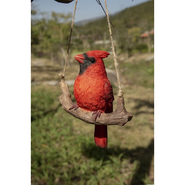 Cardinal Hanging Decor Bell Bird Patio Yard Garden Indoor Outdoor Bouncy New 