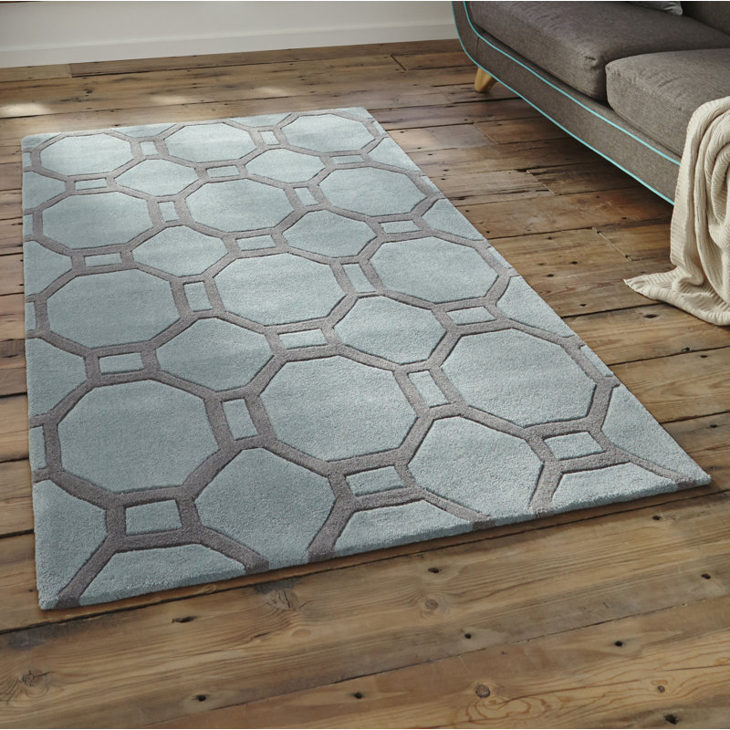 Mercury Row Duhon Hand Tufted Duck Egg Blue Area Rug Reviews Duhon Hand Tufted Duck Egg Blue Area Rug