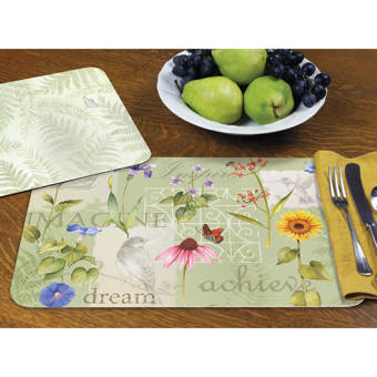 Gracie Oaks Jackqueline Reversible Decofoam 4 Piece Placemat Set Wayfair