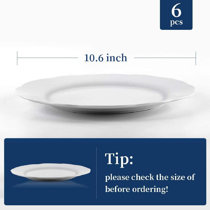 Y YHY 4 pcs 7.3-inch Porcelain Dessert/Appetizer Plates White Square Plate Set 