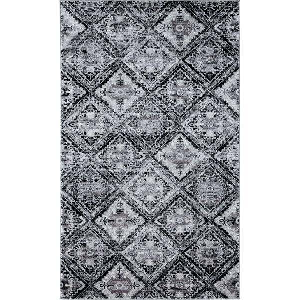 World Menagerie Bessoir Power Loom Black Rug Wayfair