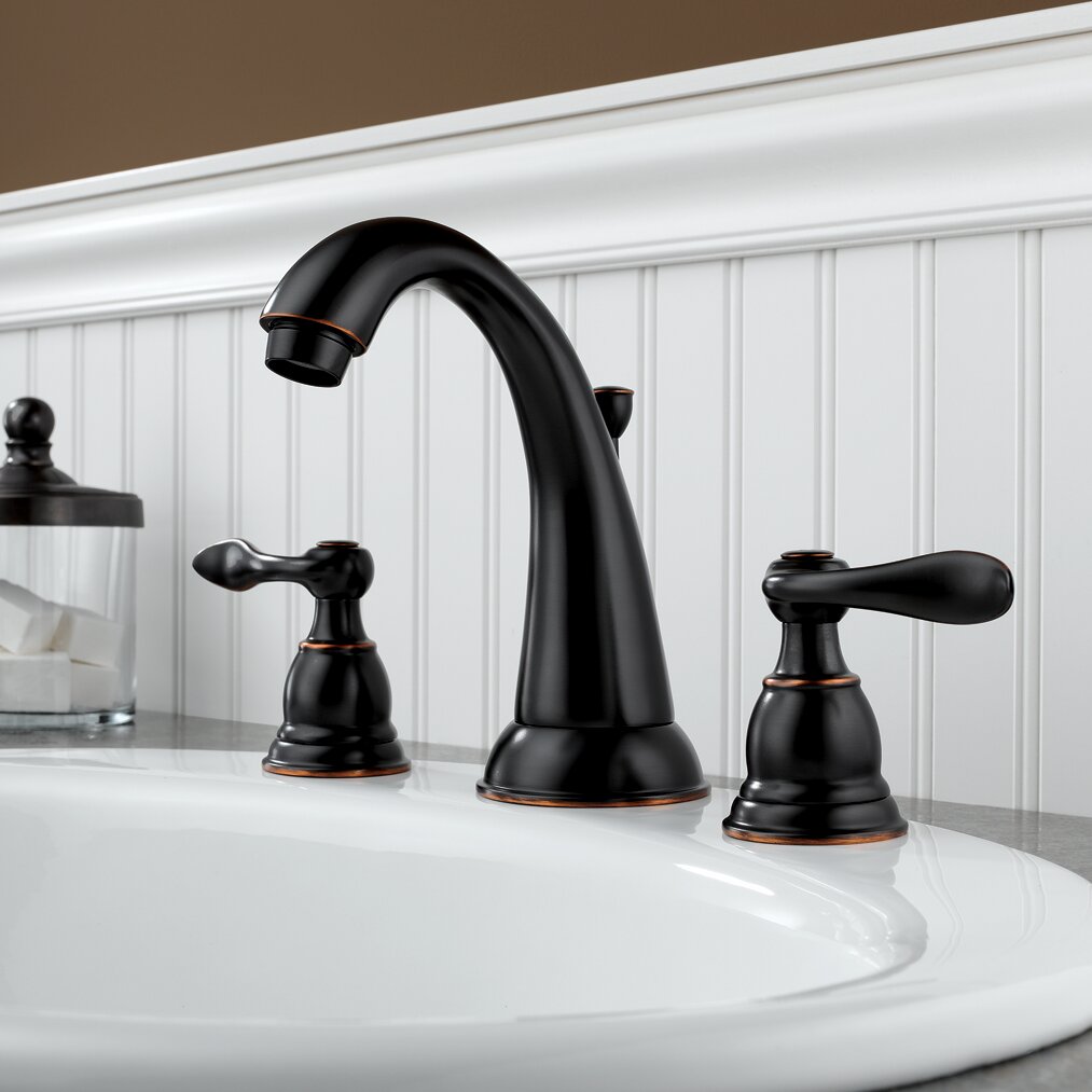 B3596lf Ss Ob Delta Windemere Widespread Bathroom Faucet With Drain Assembly Reviews Wayfair