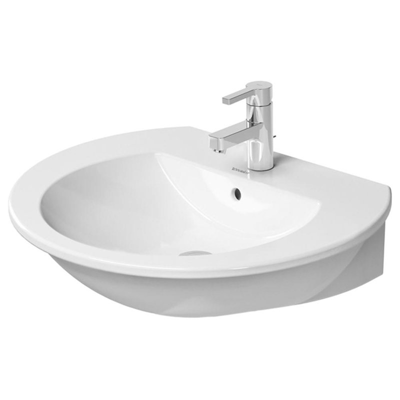 Duravit Darling New Ceramic 26 Wall Mount Bathroom Sink With Overflow Perigold