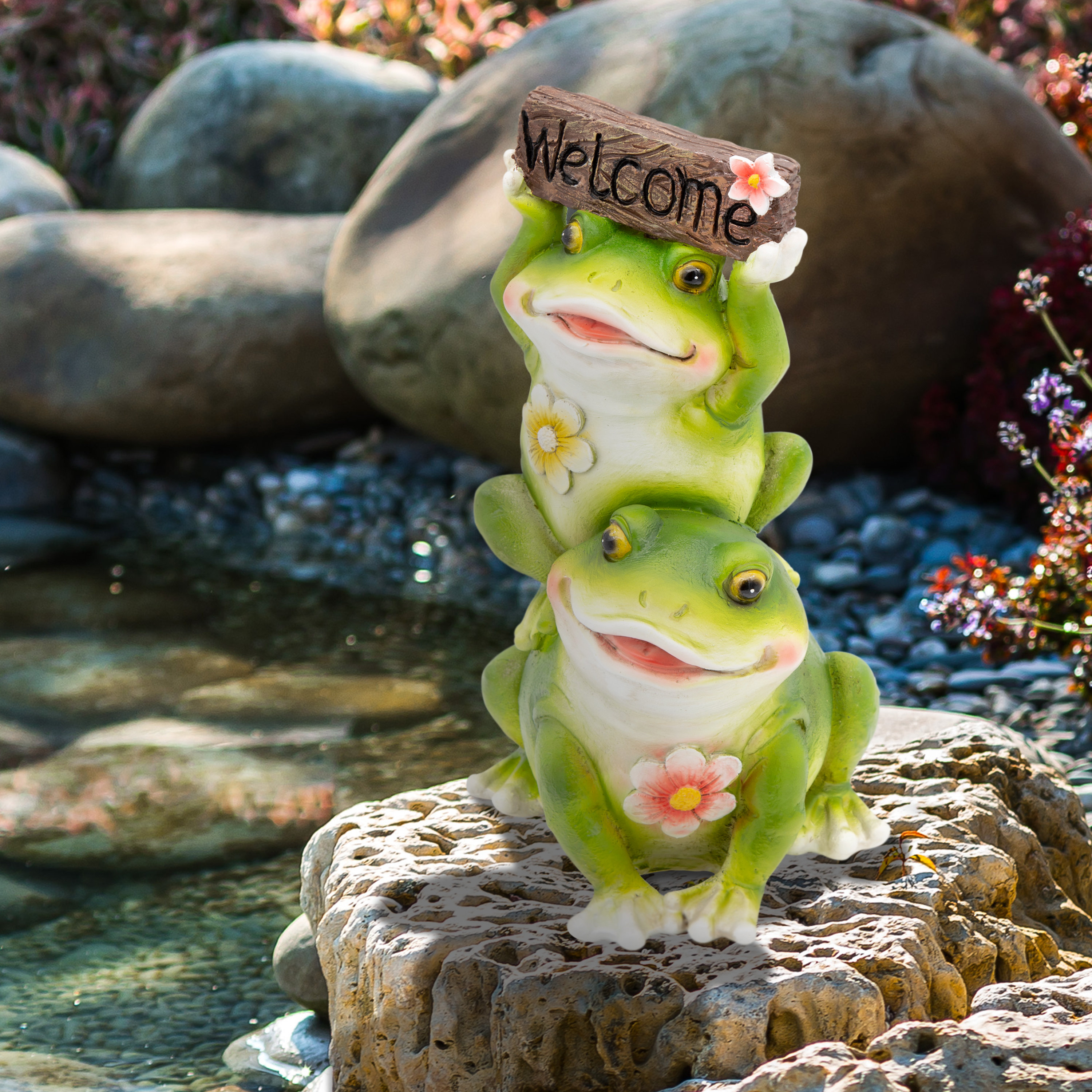 frog figurines for garden