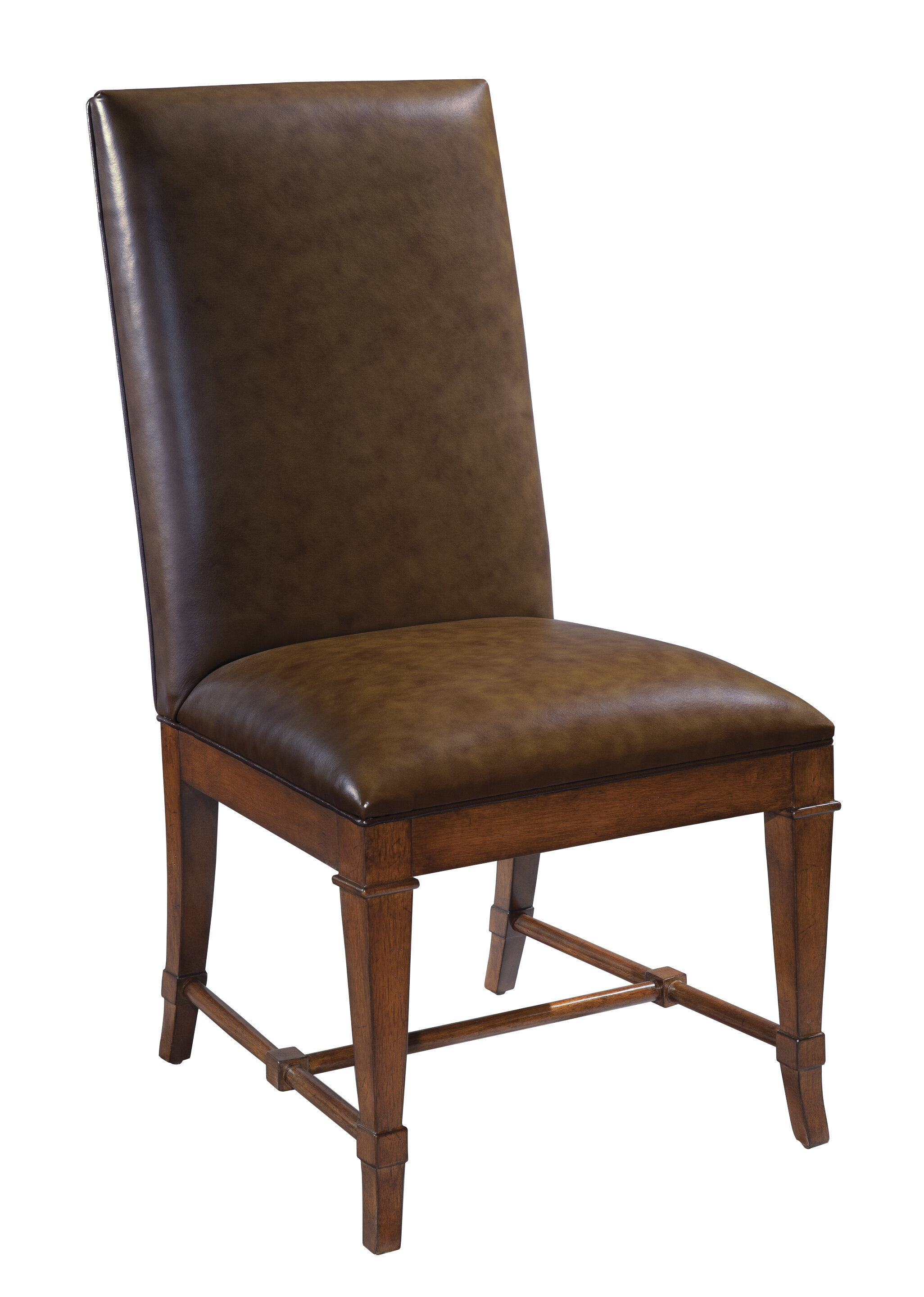 wayfair brown leather dining chairs