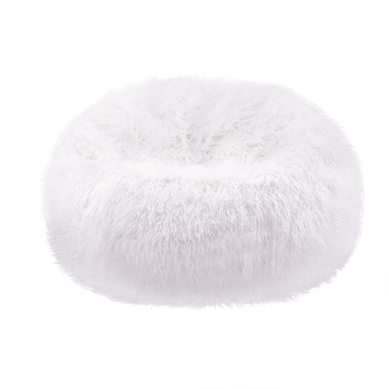 House Of Hampton Large Faux Fur Bean Bag Chair Lounger Reviews Wayfair