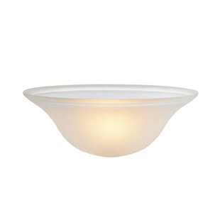 5-7/8-Inch Fitter Opening 7.5-Inch White Bowl Glass Shade 