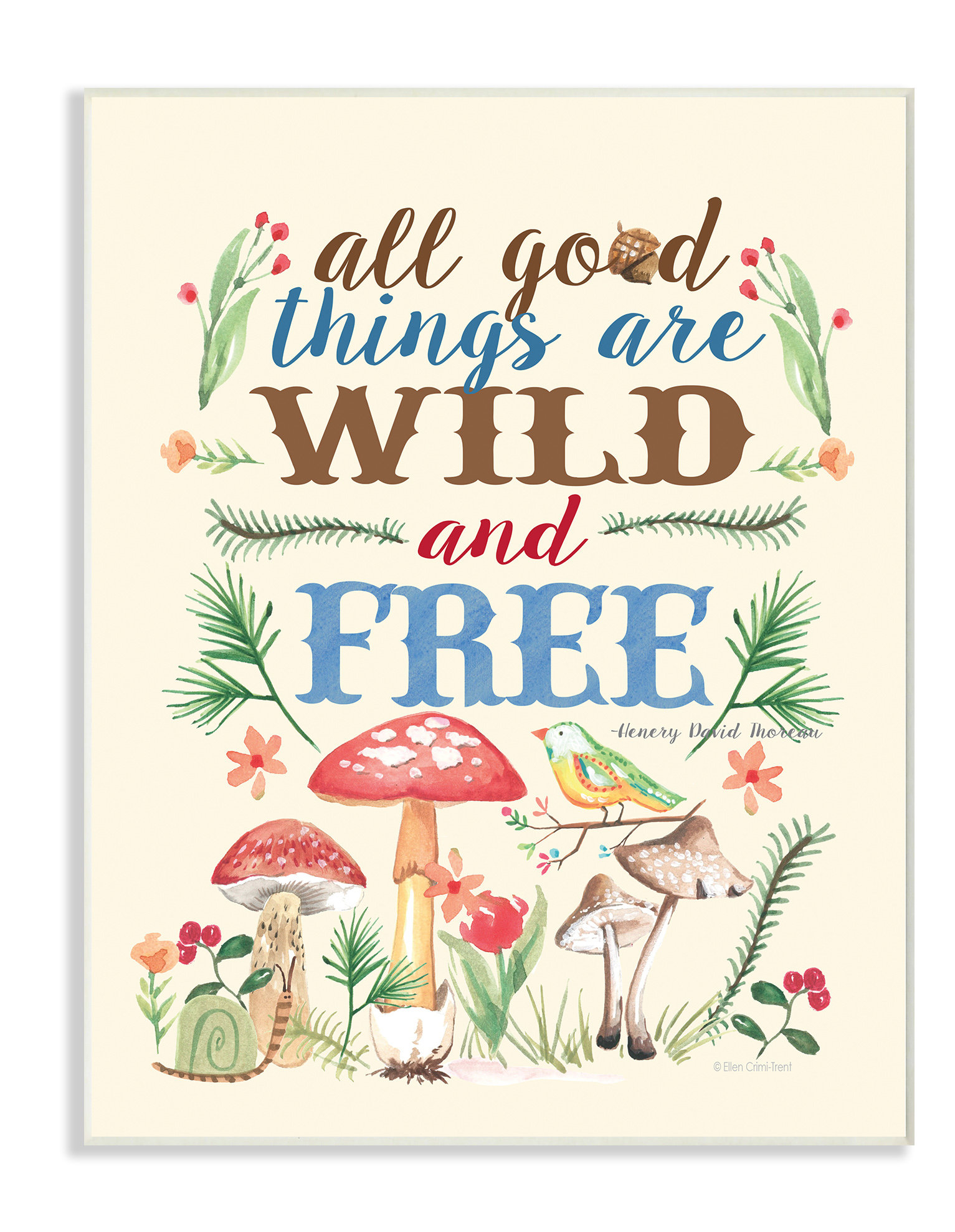 Harriet Bee 'Good Things Wild And Free' Textual Art Wayfair