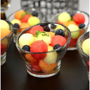 PATKAW Footed Dessert Cups Ice Cream Cup Stainless Steel Sundae Bowls Serving Bowls Dish for Appetizer Parfait Fruit Salad Pudding Snack 