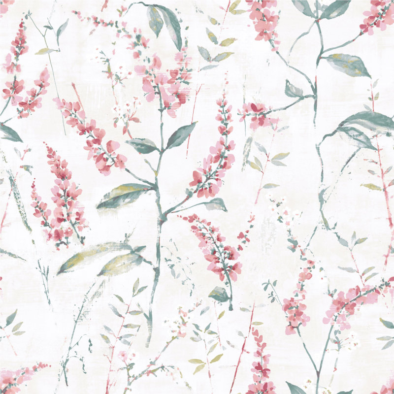 Gracie Oaks Brandon Floral Sprig 16 5 L X 20 5 W Peel And Stick