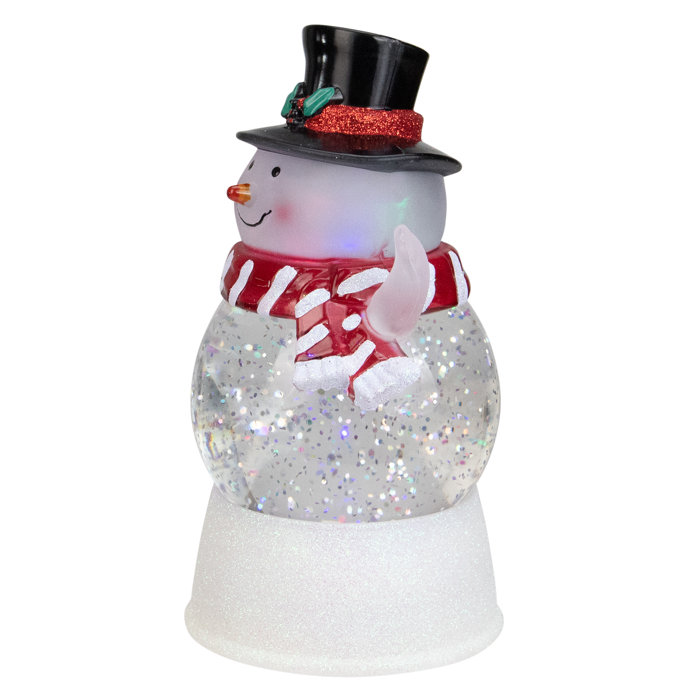 Snowman Illuminated Snow Globe Glittered Christmas Decoration Led Acrylic Resin Snow Globes Home Garden Worldenergy Ae