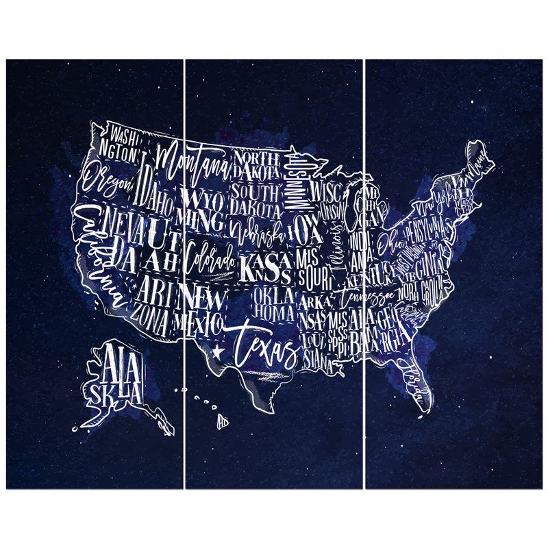 East Urban Home United States Blue Vintage Map Oil Painting Print Multi Piece Image On Wrapped Canvas Wayfair Перевод слова definition, американское и британское произношение, транскрипция, словосочетания, однокоренные слова, примеры использования. wayfair